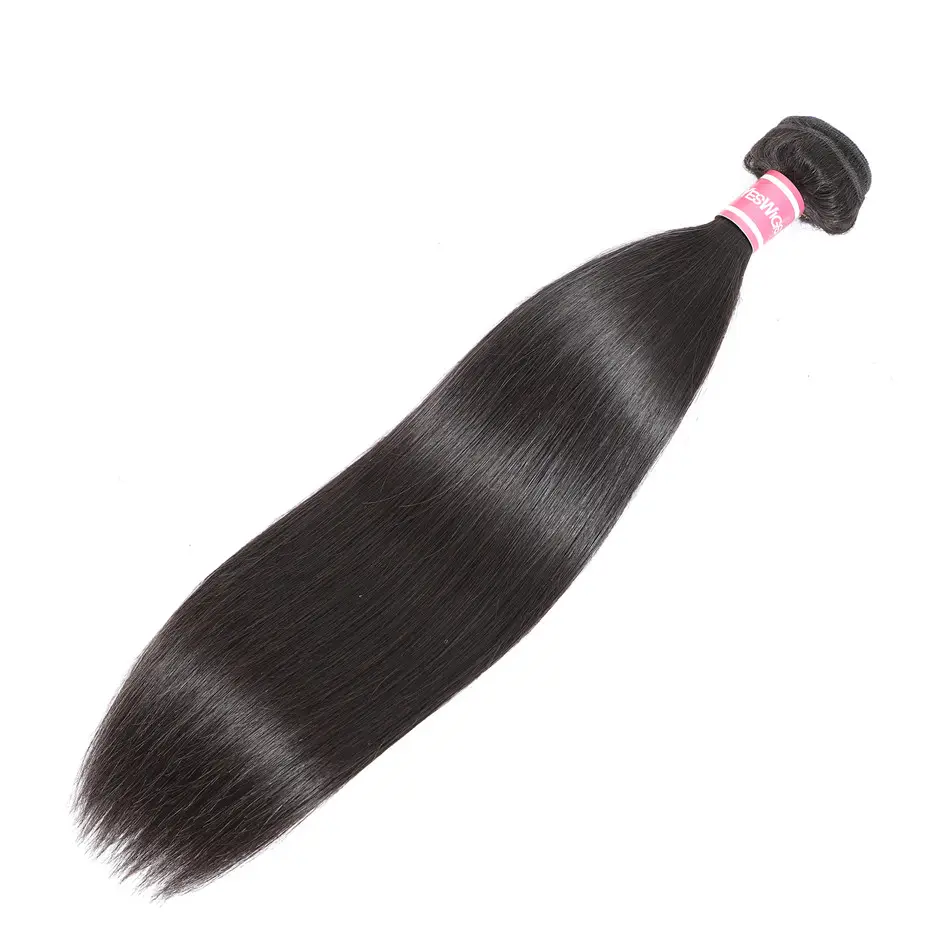 Mink Brasil Manusia Rambut Menenun Grosir Brazilian Virgin Lurus Rambut Manusia 16 Inch Menenun Bundel Ekstensi