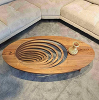 Table à thé originale en bois massif, pour salon, maison, créative