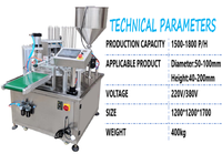Machine de remplissage et de bouchage multifonction entièrement automatique pour bols, tasses, pâtes, yaourts, poudings, boules de lait, sauces et liquides