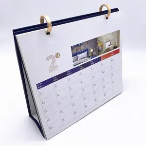 Calendario de mesa con logotipo personalizado, 2021, diseño creativo barato, soporte de impresión, calendario de escritorio - Product Image 1