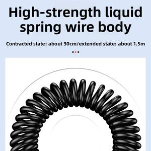 <span class=keywords><strong>สาย</strong></span><span class=keywords><strong>ชาร์จ</strong></span>เร็วแบบคู่ Type-C รุ่น Elbow Spring ผลิตจากโรงงานโดยตรง วัสดุ TPU ซิลิโคน รองรับ PD100W ใช้ได้กับ iPhone Samsung ใช้ได้ทั้งในรถและที่บ้าน - Product Image 2