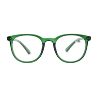 Lunettes de lecture anti-lumière bleue avec logo personnalisé, monture verte transparente, vente en gros, lunettes de lecture bon marché
