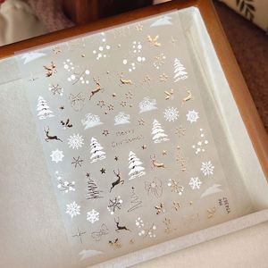 Autocollants pour ongles de Noël en feuille YITU, flocons de neige et <span class=keywords><strong>rennes</strong></span> en relief avec dos doré/argenté pour un <span class=keywords><strong>nail</strong></span> <span class=keywords><strong>art</strong></span> festif - Product Image 1