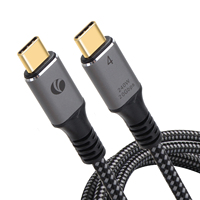 Câble de charge rapide USB4 VCOM 2m 240W, transfert de données 20 Gbps, câble USB-C, vidéo 5K 4K 60 Hz avec Thunderbolt 3