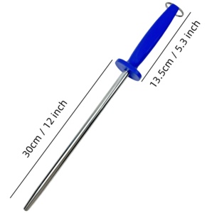 Acero <span class=keywords><strong>de</strong></span> afilar combinado <span class=keywords><strong>de</strong></span> 12 pulgadas, varilla <span class=keywords><strong>de</strong></span> afilar lisa y con microcanales, <span class=keywords><strong>afilador</strong></span> <span class=keywords><strong>de</strong></span> <span class=keywords><strong>cuchillos</strong></span> japonés para chefs profesionales - Product Image 6