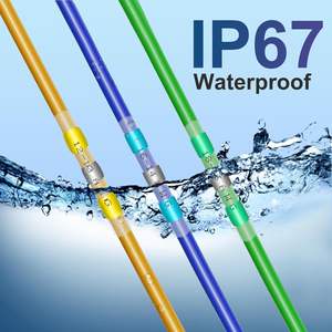 Kit de Combinaison de Bornes à Souder Transfrontalières avec Gaine Thermorétractable Étanche IP67 Jaune Bleu Vert 120 180 350 Pièces - Product Image 1