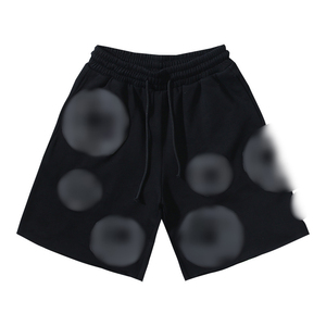 Set di Pantaloncini Casual da Uomo in Denim Strappato, Vita Media, 100% Cotone Lavorato a Maglia, con Coulisse <span class=keywords><strong>e</strong></span> Stampa a Rilievo Antivento - Product Image 2