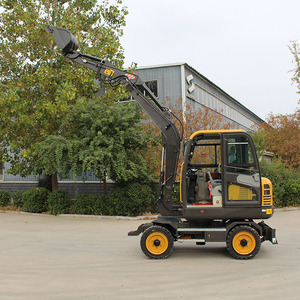 Mini-excavatrice de haute qualité 5 <span class=keywords><strong>tonnes</strong></span> Petite excavatrice à roues hydraulique Radbagger avec 4 pneus Mini-excavatrice à roues - Product Image 3