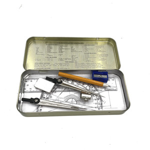Joli ensemble de géométrie mathématique, kit mathématique pour étudiants, modèle métallique d'enseignement de la géométrie, fabriqué en Chine - Product Image 1