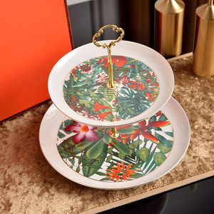 <b>Ceramic</b> Creative Dessert Plate European Style Dessert Stand Light Luxury Multi-layer Skewer Home Living Room Dessert Rack Party - Product Image 6
