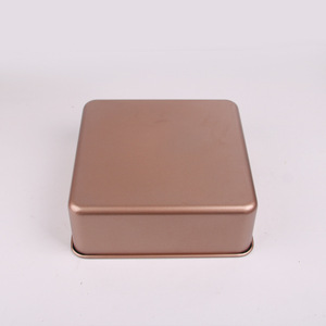 <b>Square</b> Baking Pan <b>Set</b> Rose Gold Non Stick Carbon Steel Cake Pans For Home Baking Oven Safe - Product Image 4