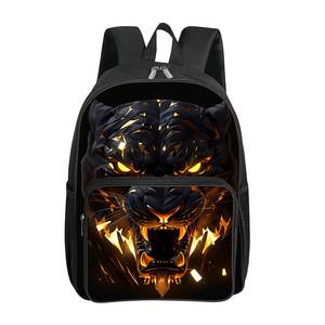 Mochila Impermeable con Diseño <span class=keywords><strong>de</strong></span> Tigre, Bolsillo Frontal Cuadrado, para Niños y Niñas, Mochila Escolar 3D <span class=keywords><strong>de</strong></span> Dibujos Animados - Product Image 1