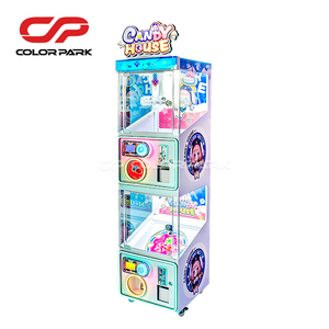 Máquina de grúas de doble capa con temática de dulces, operada con monedas/billetes, equipo de entretenimiento ligero con plataformas separadas - Product Image 1