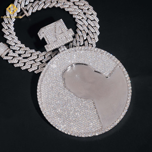 CustomMade Personalized Rapper Jewelry Frame Hip Hop Stylish S925 Silver Iced Out VVS Moissanite <b>Memory</b> Pendant Man Pendant - Product Image 2