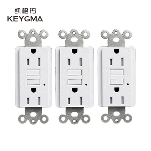 Keygma USA tường cửa hàng với khả năng chống giả mạo <span class=keywords><strong>gfi</strong></span>/<span class=keywords><strong>gfci</strong></span> 125V đánh giá điện áp 15A Đánh giá hiện tại 2 AC cửa hàng - Product Image 3