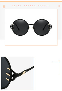 Stile Punk Artiglio di metallo di spessore con la montatura nera <span class=keywords><strong>occhiali</strong></span> da sole con trasparente oceano pezzi <span class=keywords><strong>occhiali</strong></span> da sole - Product Image 2
