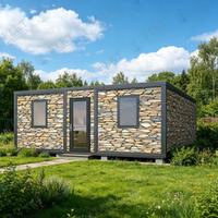 FLKT Maison d'hôtes de luxe moderne pour jardin, conteneur extensible 20ft 40ft, 2 chambres, mobile, ignifuge, résistant aux intempéries, type « Granny »