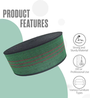 Sangle élastique tissée verte en PP+Caoutchouc de 50 mm, sur mesure, prix usine, pour canapé d'intérieur