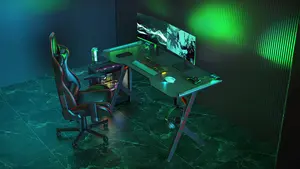 Hoge Kwaliteit Side Glow Office Pc Tafel Led Light Rgb Computer Gaming Bureau Voor Thuis Gaming Desk