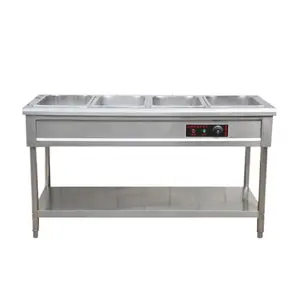 Nhà Máy Trực Tiếp Thiết Bị Phục Vụ Thương Mại Thép Không Gỉ Bain Marie Showcase Thức Ăn Nhanh Ấm Hơn