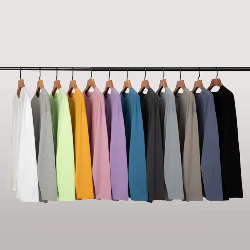 Manufacture Street Style Plain Cotton T Shirt Long Sleeve T Shirt China Logo Custom Cheap Promotional Unisex Black Men Casual
