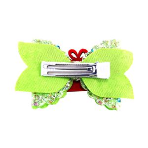 Vente en gros de pinces et épingles à cheveux en tissu pour bébé fille, motif fleur jaune pailletée de dessin animé, avec un joli nœud, pour accessoires de fête pour enfants - Product Image 4