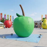 Jouet gonflable géant réaliste en forme de pomme et de raisin, modèle de raisin gonflable suspendu pour décoration, exposition de légumes et publicité