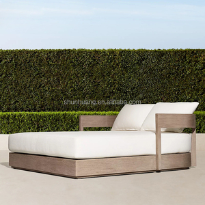 Comodo <span class=keywords><strong>Lettino</strong></span> Prendisole da Spiaggia, Arredo per Esterni, Patio, Hotel, Terrazza, <span class=keywords><strong>Lettino</strong></span> in Legno e Alluminio, Daybed per Bordo Piscina - Product Image 1