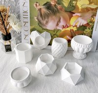 Moules en silicone pour pot de fleurs DIY Formes géométriques Moule pour pot de fleurs en résine époxy pour plâtre Moules pour plantes en silicone faits à la main