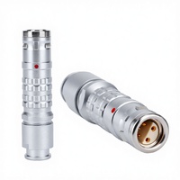 Connecteurs circulaires push-pull autoverrouillants OEM étanches série FGG 0L-3L en laiton chromé avec contacts plaqués or à souder/à sertir
