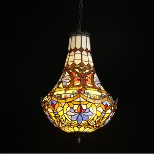 Lightslighting kính màu đèn chùm phong cách Châu Âu Kính nghệ thuật đèn phòng khách phòng ăn cổ điển đèn lightslighting - Product Image 5