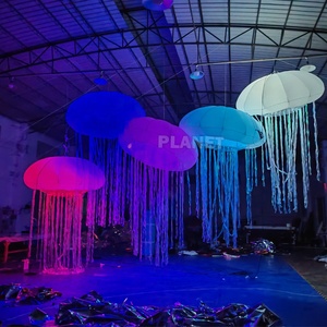 Vente flash <span class=keywords><strong>D</strong></span>écoration de plafond pour événement océanique Fête Éclairage LED <span class=keywords><strong>Ballon</strong></span> géant en forme de méduse gonflable - Product Image 6