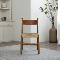 Chaise en rotin tressé en bois massif de style moderne simple Wabi-sabi MYHOME, chaise de salle à manger, chaise de bureau
