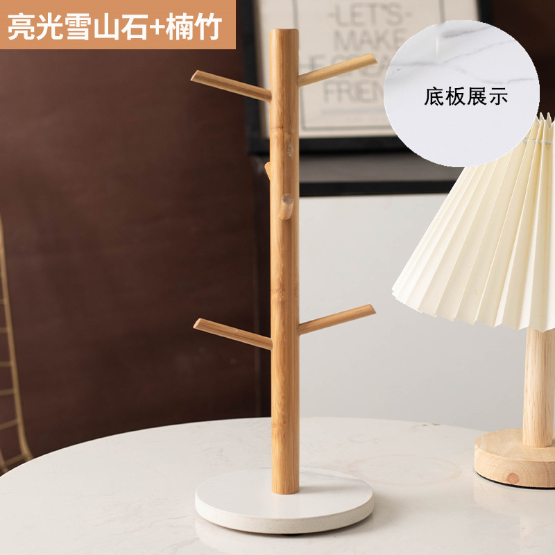 "Glossy Snow Mountain Stone" Bamboo Tree Branch Stand