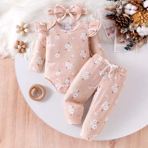 <span class=keywords><strong>3</strong></span> stuks pasgeboren kinderkleding kinderkleding babymeisje kleding set peuter meisje kleding bebe meisje outfits - Product Image 4