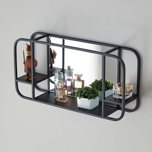 Home Decor Arched Shape Modern Design Wall Mounted Bathroom <strong>Storage</strong> <strong>Mirror</strong> with Shelf - Product Image 2