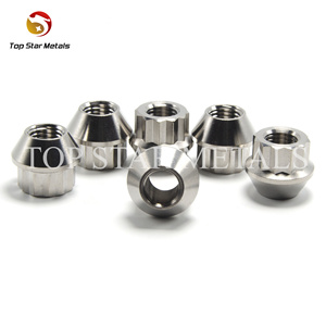 Titst M12 m14x1.25/1.5x20mm Titan bánh xe <span class=keywords><strong>Lug</strong></span> <span class=keywords><strong>Nuts</strong></span> mở kết thúc cho đua xe ti6al4v GR5 Titan NUT - Product Image 5