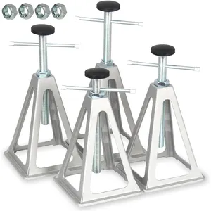 Gatos estabilizadores RV, soportes apilables para Camper Travel Trailer Balance con tuercas de tornillo adicionales y alfombrillas de goma para cojines