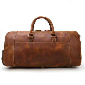 Sac de voyage Andong en cuir de vache véritable pour hommes, grande capacité, sac à bandoulière pour voyage et plein air, sacs à main Crazy Horse - Product Image 3