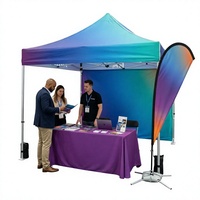 Tente promotionnelle professionnelle 10x10 en tissu Oxford ignifuge, résistant aux UV et imperméable, avec structure en aluminium robuste