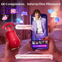 2-in-1 APP Rose Sexspielzeug für Frauen AI Sync 360 °   Rotierende Vibratoren mit Leck- und Saugfunktion für Klitoris und Brustwarzen - Vibrator für Frauen