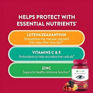 HEALTH HOPE Caramelle Gommose Premium per la Salute degli Occhi con Luteina, Zeaxantina ed Estratto di Mirtillo, Integratore Vitaminico e Minerale - Product Image 2