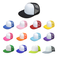 Gorras deportivas Gorra de béisbol de red personalizada Sombrero de malla en blanco Cuerda promocional Sombreros de camionero de espuma con cuerda