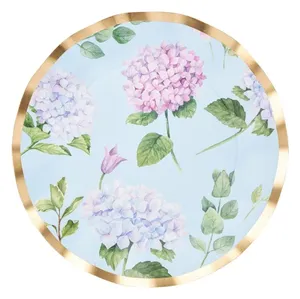 Party Tableware Set Disposable Dinnerware Flower <b>Balloon</b> Rabbits Paper Plates Napkins Wavy Plate Set Birthday Party Supplies - Product Image 5