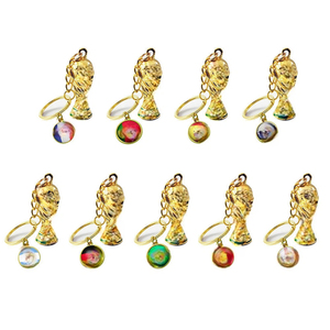 Promotional Gift Toys 2026 Football Souvenir Keychain Car & Backpack-Special Gift Explosive Design Trophy Metal Keychain