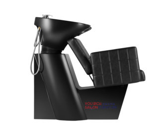 Chaise de <span class=keywords><strong>station</strong></span> de shampoing noire, tête de douche de lit de shampoing, unité de <span class=keywords><strong>lavage</strong></span> de barbier lit de shampoing vente directe d'usine - Product Image 2