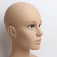 Tête de mannequin en caoutchouc pour la formation pratique, maquillage du visage, cils, cosmétologie