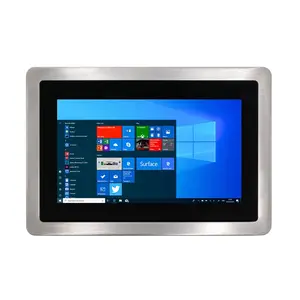 Fanless Design 7 Inch Embedded Computer Stainless Steel Case All In 1 Touch Screen Panel Pc