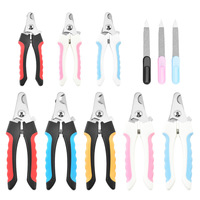 Ensemble de ciseaux coupe-ongles écologiques classiques en caoutchouc non rechargeables pour chiens et chats avec fonctions de toilettage, sans parfum