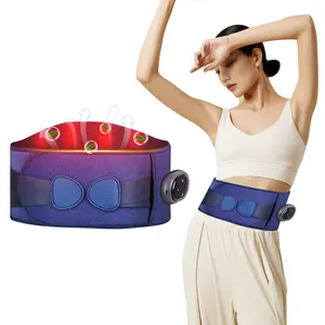 Wireless Hot Compress Waist Massage Analgesia Far Infrared Vibration Heating Charging Adjustable Waist Massage Belt